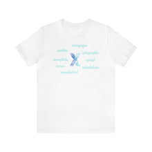 Load image into Gallery viewer, X Alphabet letter t-shirt, Initial Letter X, Optimistic, Mental Health, Self-empowerment, Monogram Unisex Jersey Short Sleeve Tee, Positive T-shirt, Empowering T-shirt, Uplifting Message T-shirt