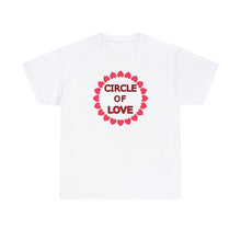 Load image into Gallery viewer, Circle of Love t-shirt, Love t-shirt, Valentine's Day Shirt, Hearts t-shirt, Unisex Heavy Cotton Tee