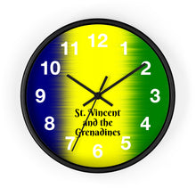 Load image into Gallery viewer, National Colors St. Vincent and the Grenadines Wall Clock