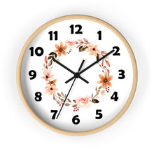 Load image into Gallery viewer, Flower Circle Wall Clock, Flower Ring Wall Clock