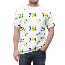 Load image into Gallery viewer, St. Vincent and the Grenadines Area Code 784 Unisex Tee (white)