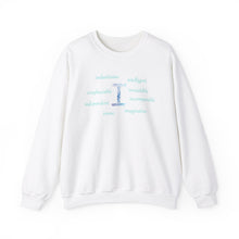 Load image into Gallery viewer, I Alphabet Sweatshirt, Optimistic, Mental Health, Motivational Alphabet Initial "I" Unisex Heavy Blend™ Crewneck Sweatshirt, Self-affirming Sweatshirt