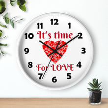 Load image into Gallery viewer, Love Wall Clock, Valentine Wall Clock,  It's Time For Love Wall Clock
