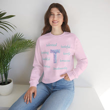 Load image into Gallery viewer, T Alphabet Sweatshirt, Alphabet Initial "T", Mental Health, Motivational, Optimistic Unisex Heavy Blend™ Crewneck Sweatshirt, Self-affirming Sweatshirt