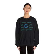 Load image into Gallery viewer, G Alphabet Sweatshirt, Motivational, Optimistic, Alphabet Initial "G", Mental Health Unisex Heavy Blend™ Crewneck Sweatshirt, Self-affirming shirt