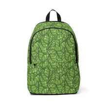 Load image into Gallery viewer, Unisex Fabric Backpack Green Leaves