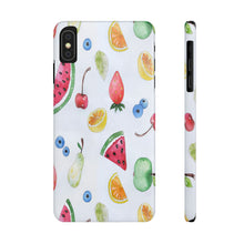 Load image into Gallery viewer, iPhone case with a design of melons and berries in a variety of sizes