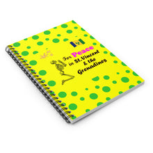 Load image into Gallery viewer, St. Vincent and the Grenadines Praying for Peace Green Spotted Yellow, Spiral Lined Notebook