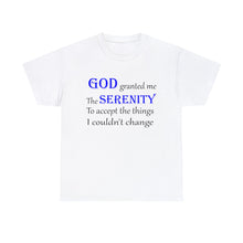 Load image into Gallery viewer, Serenity Prayer Unisex Heavy Cotton Tee, Serenity T-shirt, Mental Health T-shirt