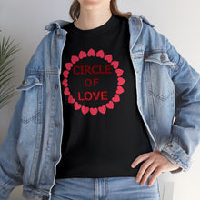 Load image into Gallery viewer, Circle of Love t-shirt, Love t-shirt, Valentine's Day Shirt, Hearts t-shirt, Unisex Heavy Cotton Tee