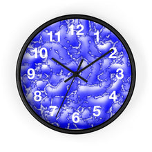 Load image into Gallery viewer, Blue Cracked Lava Wall Clock, Blue Relief Wall Clock