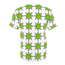 Load image into Gallery viewer, St. Vincent and the Grenadines Stars Unisex White Tee (AOP), St. Vincent and the Grenadines National Colors, St. Vincent and Grenadines Independence Shirt