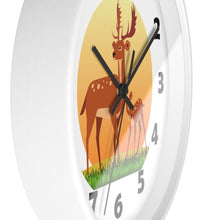 Load image into Gallery viewer, Buck and Fawn Wall Clock, Deer Enthusiasts Wall Clock