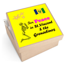 Load image into Gallery viewer, St. Vincent and the Grenadines Pray For Peace Square Vinyl Stickers
