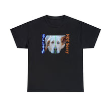 Load image into Gallery viewer, Sorry, Not Sorry Heterochromia Dog Unisex Heavy Cotton Tee