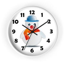 Load image into Gallery viewer, Snowman Wall Clock Whimsical Winter Snowman Wall Clock – Cute & Festive Timepiece