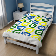 Load image into Gallery viewer, St. Vincent and the Grenadines Independence Spirals Velveteen Plush Blanket