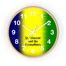 Load image into Gallery viewer, National Colors St. Vincent and the Grenadines Wall Clock