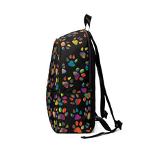 Load image into Gallery viewer, Unisex Fabric Backpack Paws
