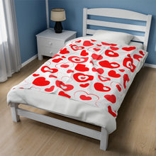 Load image into Gallery viewer, Hearts in Hearts Velveteen Plush Blanket