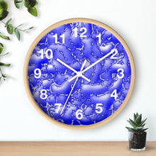 Load image into Gallery viewer, Blue Cracked Lava Wall Clock, Blue Relief Wall Clock