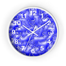 Load image into Gallery viewer, Blue Cracked Lava Wall Clock, Blue Relief Wall Clock