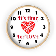 Load image into Gallery viewer, Love Wall Clock, Valentine Wall Clock,  It's Time For Love Wall Clock