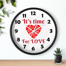 Load image into Gallery viewer, Love Wall Clock, Valentine Wall Clock,  It's Time For Love Wall Clock