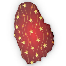 Load image into Gallery viewer, Festive St. Vincent Map-Shaped Christmas Throw Pillow