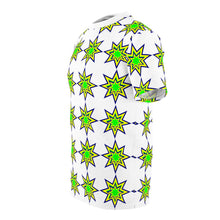 Load image into Gallery viewer, St. Vincent and the Grenadines Stars Unisex White Tee (AOP), St. Vincent and the Grenadines National Colors, St. Vincent and Grenadines Independence Shirt