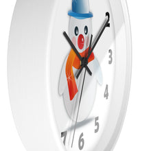 Load image into Gallery viewer, Snowman Wall Clock Whimsical Winter Snowman Wall Clock – Cute & Festive Timepiece
