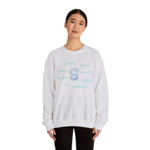 Load image into Gallery viewer, S Alphabet Sweatshirt, Alphabet Initial "S" Motivational, Optimistic, Mental Health Unisex Heavy Blend™ Crewneck Sweatshirt, Self-affirming Sweatshirt