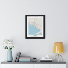 Load image into Gallery viewer, Calliaqua St. Vincent and the Grenadines Map Framed Print Poster, City Map Print Poster. Framed Vertical Poster