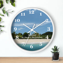 Load image into Gallery viewer, Palm Island Beach St. Vincent and the Grenadines Tropical Wall Clock