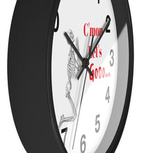 Load image into Gallery viewer, C'mon Let's Go Wall Clock, Skeleton Wall Clock, We're Gonna Be Late Wall Clock