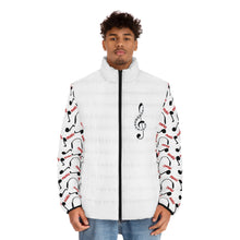 Load image into Gallery viewer, Music Lover Men's Puffer Jacket (AOP)