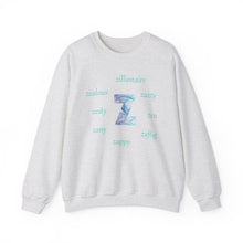 Load image into Gallery viewer, Z Alphabet Sweatshirt, Motivational, Mental Health, Alphabet Initial "Z" Unisex Heavy Blend™ Crewneck Sweatshirt, Self-affirming Sweatshirt