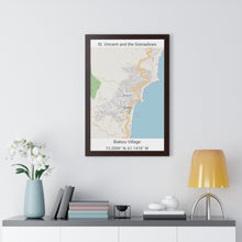 Load image into Gallery viewer, Biabou St. Vincent and the Grenadines Map Framed Print Poster