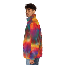 Load image into Gallery viewer, Tie Dye Men's Puffer Jacket (AOP)