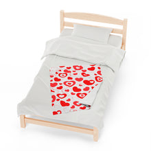 Load image into Gallery viewer, Hearts in Hearts Velveteen Plush Blanket