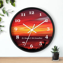 Load image into Gallery viewer, St. Vincent and the Grenadines Wall Clock Vibrant Sunset