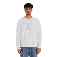 Load image into Gallery viewer, I Alphabet Sweatshirt, Optimistic, Mental Health, Motivational Alphabet Initial "I" Unisex Heavy Blend™ Crewneck Sweatshirt, Self-affirming Sweatshirt