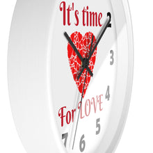 Load image into Gallery viewer, Love Wall Clock, Valentine Wall Clock,  It's Time For Love Wall Clock