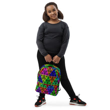 Load image into Gallery viewer, Unisex Backpack Psychedelic Triangles
