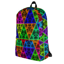 Load image into Gallery viewer, Unisex Backpack Psychedelic Triangles