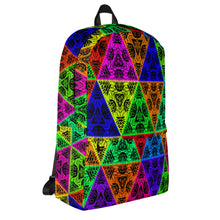 Load image into Gallery viewer, Unisex Backpack Psychedelic Triangles