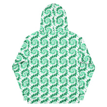 Load image into Gallery viewer, Mint Swirl Unisex Hoodie – White & Green Tie-Dye Pattern Spiral Design