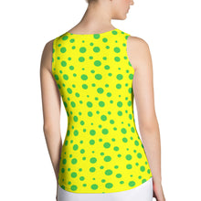 Load image into Gallery viewer, Green Spotted Yellow Sublimation Tank Top