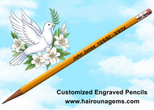Load image into Gallery viewer, Personalized Laser Engraved Wooden Pencils – Custom Name, Date or Message | Graduation, Wedding & Memorial Favors