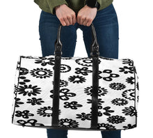 Load image into Gallery viewer, Black Flowers Travel Bag